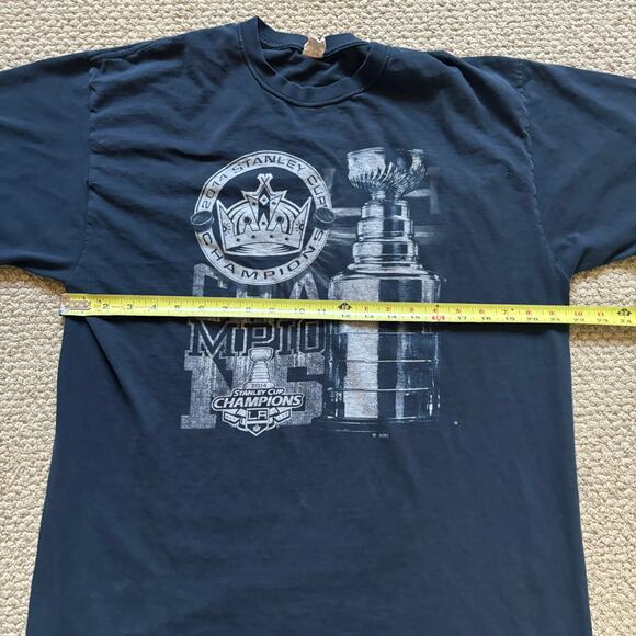 y2k NHL 2014 stanley cup champion LA Kings hockey tshirt XL jerzees - Picture 4 of 6